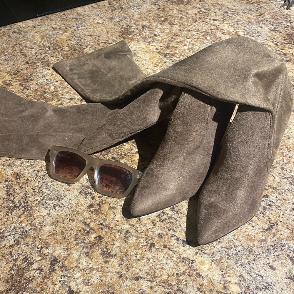 Brown Knee High Boots *glasses not for sale
